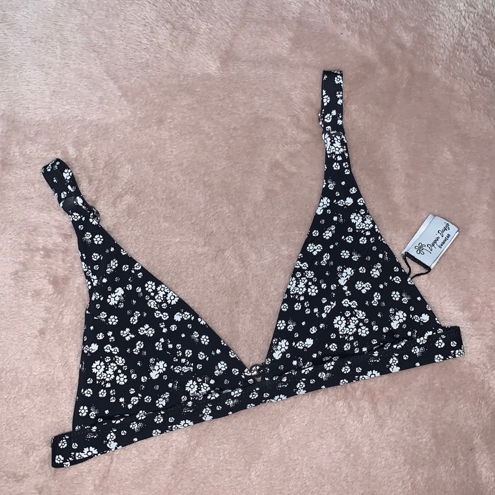 Dippin' Daisys Black and White Floral Bikini